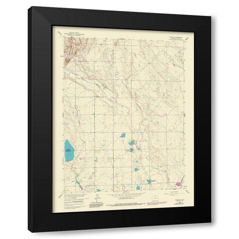 Buckeye Colorado Quad - USGS 1978 Black Modern Wood Framed Art Print with Double Matting by USGS