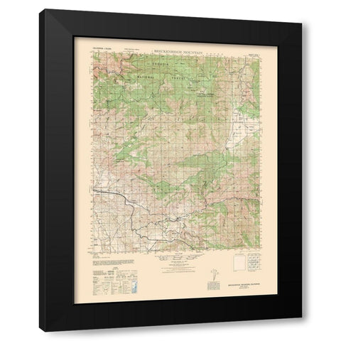 Breckenridge Mountain Sheet - US Army 1943 Black Modern Wood Framed Art Print by US Army