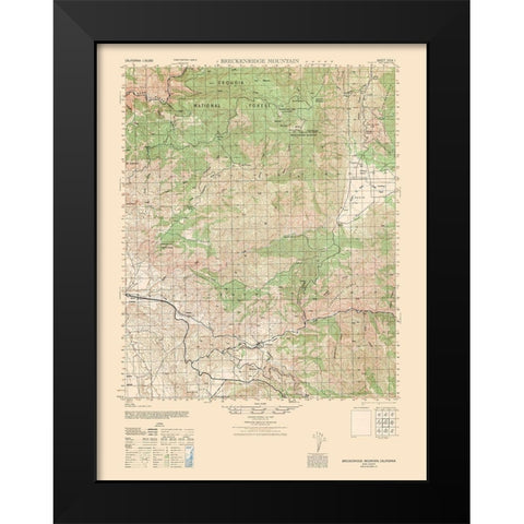 Breckenridge Mountain Sheet - US Army 1943 Black Modern Wood Framed Art Print by US Army