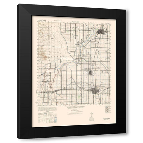 Brawley Sheet - US Army  1944 Black Modern Wood Framed Art Print with Double Matting by US Army