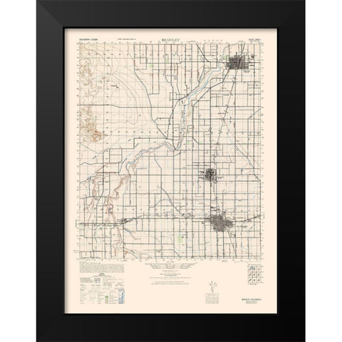 Brawley Sheet - US Army  1944 Black Modern Wood Framed Art Print by US Army