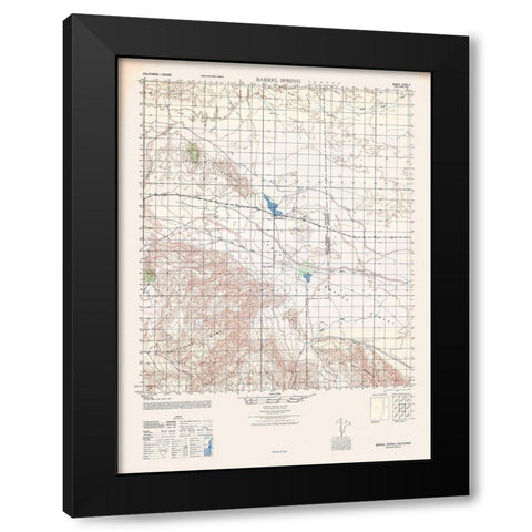 Barrel Spring Sheet - US Army  1942 Black Modern Wood Framed Art Print with Double Matting by US Army