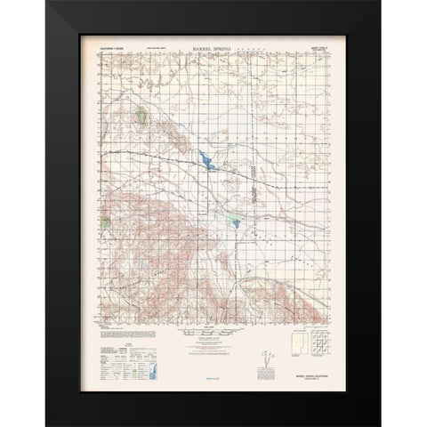 Barrel Spring Sheet - US Army  1942 Black Modern Wood Framed Art Print by US Army