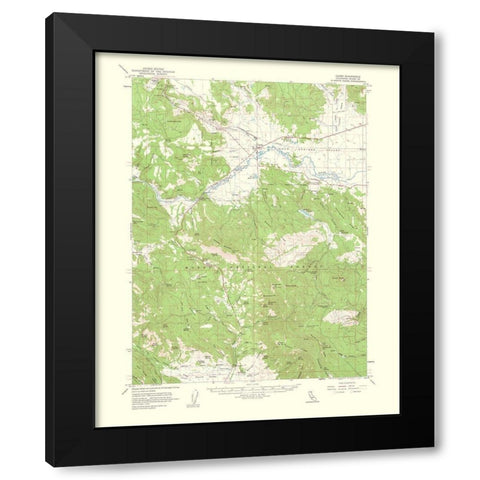 Canby California Quad - USGS 1963 Black Modern Wood Framed Art Print with Double Matting by USGS
