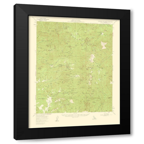 Hot Springs California Quad - USGS 1959 Black Modern Wood Framed Art Print by USGS