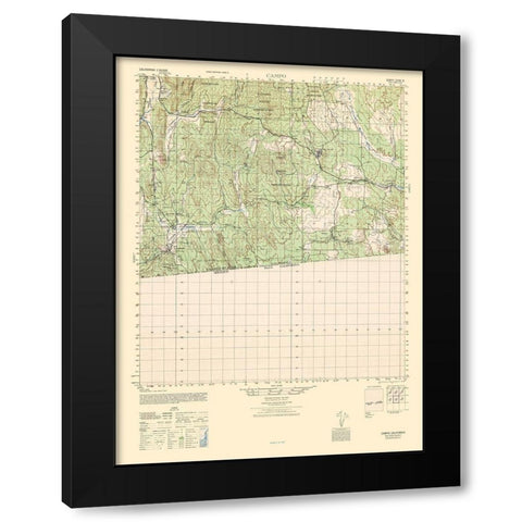 Campo Sheet - US Army  1942 Black Modern Wood Framed Art Print by US Army
