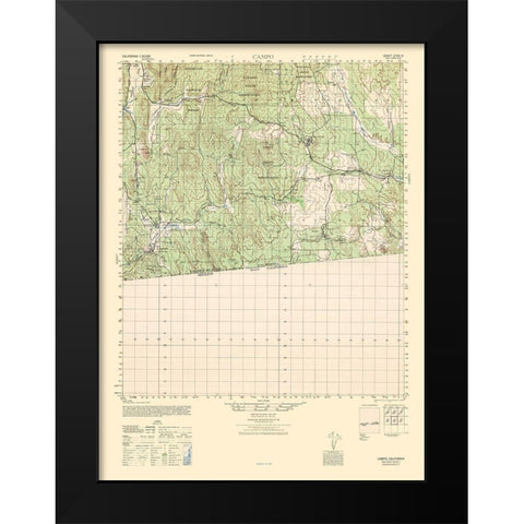 Campo Sheet - US Army  1942 Black Modern Wood Framed Art Print by US Army