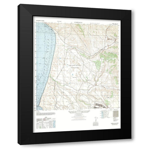 Casmalia Sheet - US Army  1947 Black Modern Wood Framed Art Print by US Army