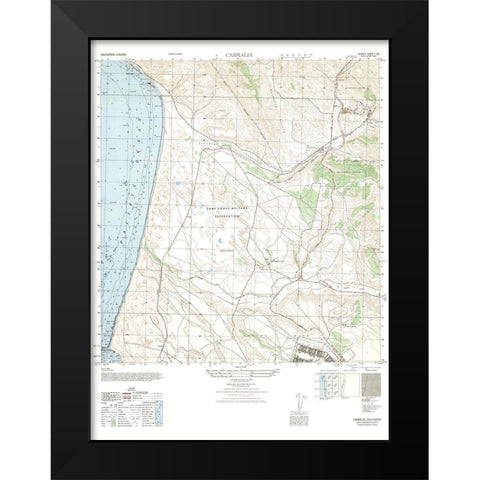 Casmalia Sheet - US Army  1947 Black Modern Wood Framed Art Print by US Army