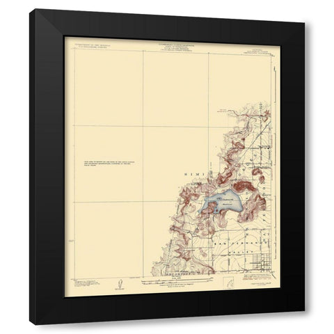 Chatsworth California Quad - USGS 1927 Black Modern Wood Framed Art Print by USGS