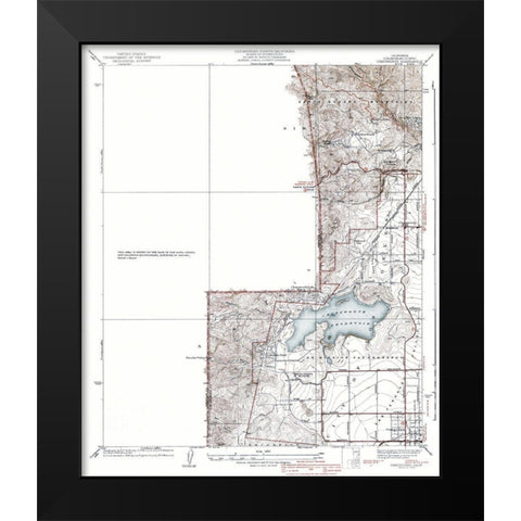 Chatsworth California Quad - USGS 1940 Black Modern Wood Framed Art Print by USGS
