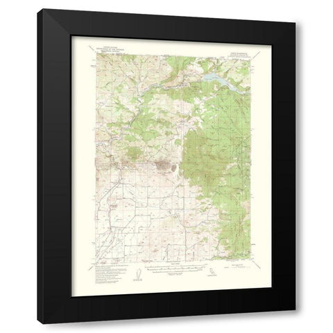 Copca California Quad - USGS 1963 Black Modern Wood Framed Art Print by USGS