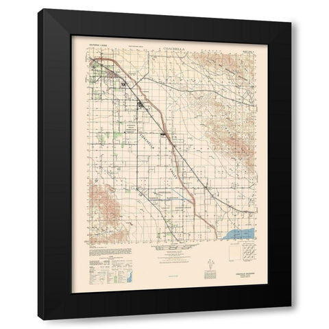 Coachella Sheet - US Army  1943 Black Modern Wood Framed Art Print with Double Matting by US Army