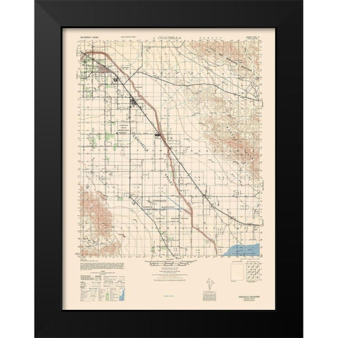 Coachella Sheet - US Army  1943 Black Modern Wood Framed Art Print by US Army