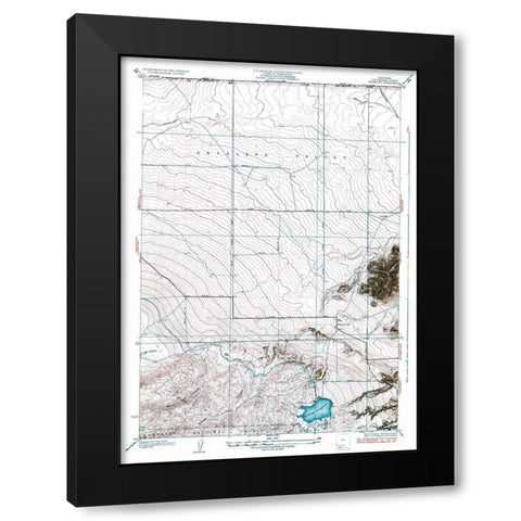 Fairmont California Quad - USGS 1937 Black Modern Wood Framed Art Print with Double Matting by USGS