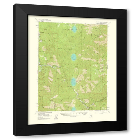 Forks Of Salmon California Quad - USGS 1961 Black Modern Wood Framed Art Print by USGS