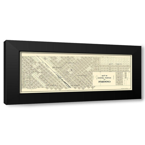 Fresno, Central California Landowner - Thomas 1892 Black Modern Wood Framed Art Print by Thomas