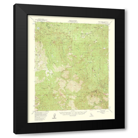 Giant Forest California Quad - USGS 1961 Black Modern Wood Framed Art Print with Double Matting by USGS