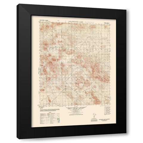 Goldstone Sheet - US Army 1948 Black Modern Wood Framed Art Print with Double Matting by US Army