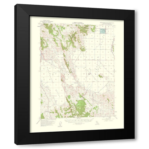 Grasshopper Valley California Quad - USGS 1963 Black Modern Wood Framed Art Print with Double Matting by USGS