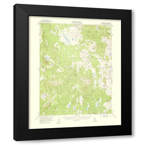 Hayden Hill California Quad - USGS 1959 Black Modern Wood Framed Art Print by USGS