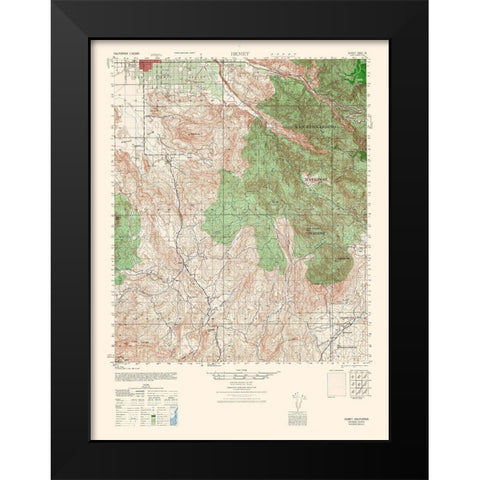 Hemet Sheet - US Army 1942 Black Modern Wood Framed Art Print by US Army