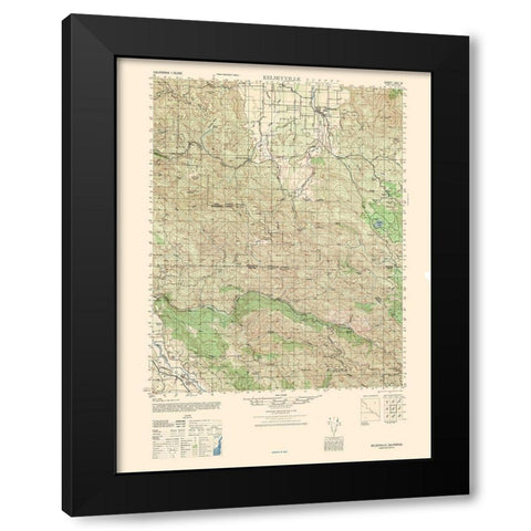 Kelseyville Sheet - US Army 1944 Black Modern Wood Framed Art Print with Double Matting by US Army