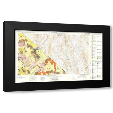 Geologic California Kingman Sheet - Jennings 1956 Black Modern Wood Framed Art Print by Jennings