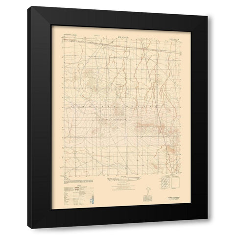 Kramer Sheet - US Army 1947 Black Modern Wood Framed Art Print with Double Matting by US Army