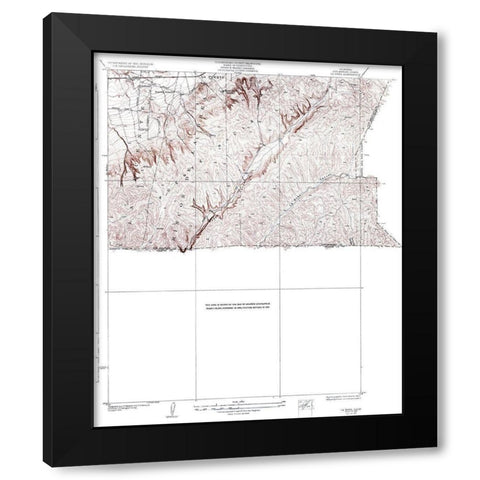 La Brea California Quad - USGS 1928 Black Modern Wood Framed Art Print with Double Matting by USGS