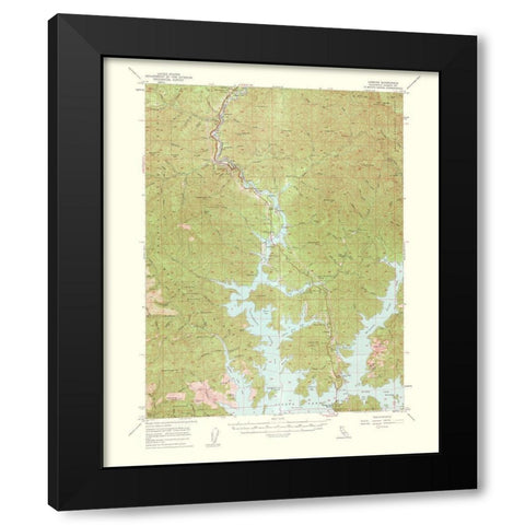 Lamoine California Quad - USGS 1957 Black Modern Wood Framed Art Print with Double Matting by USGS