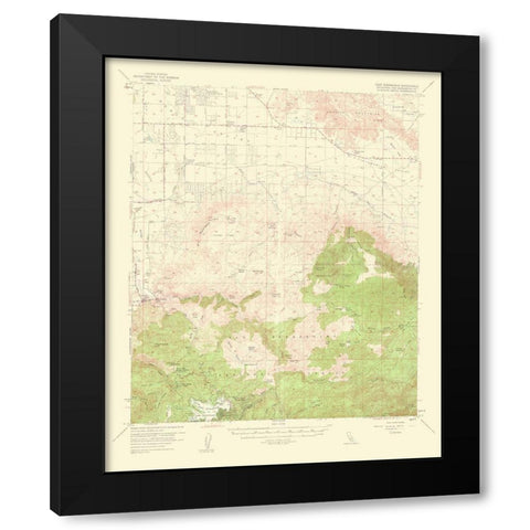 Lake Arrowhead California Quad - USGS 1961 Black Modern Wood Framed Art Print by USGS