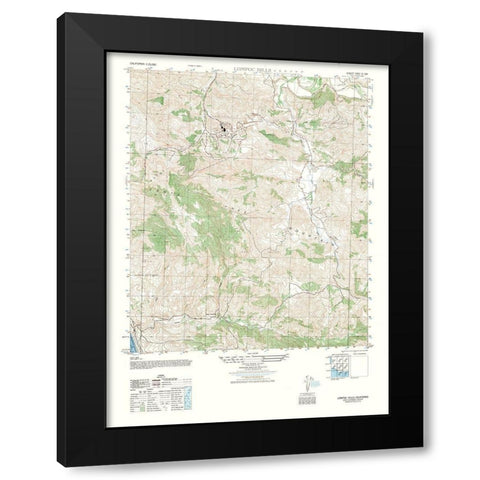 Lompoc Hills Sheet - US Army 1947 Black Modern Wood Framed Art Print by US Army