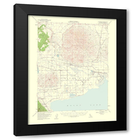 Litchfield California Quad - USGS 1954 Black Modern Wood Framed Art Print with Double Matting by USGS