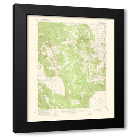 Likely California Quad - USGS 1964 Black Modern Wood Framed Art Print with Double Matting by USGS
