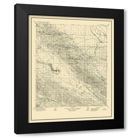 Mckittrick California Quad - USGS 1912 Black Modern Wood Framed Art Print by USGS