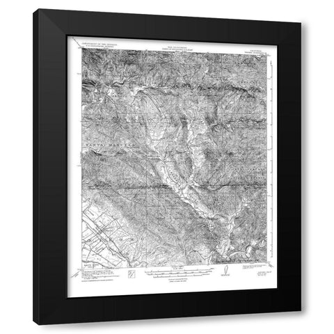 Nipomo California Quad - USGS 1922 Black Modern Wood Framed Art Print by USGS