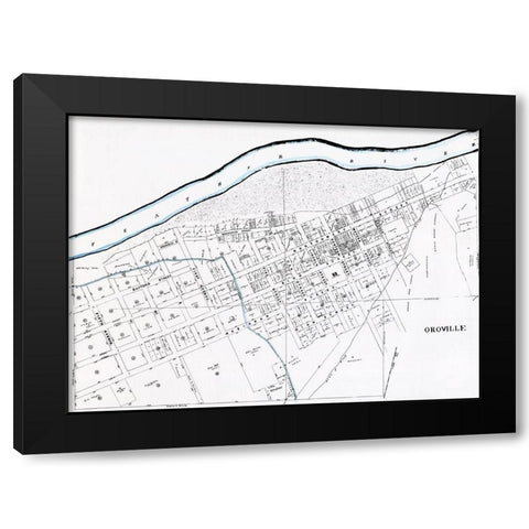 Oroville California Landowner - Edmunds 1878 Black Modern Wood Framed Art Print by Edmunds