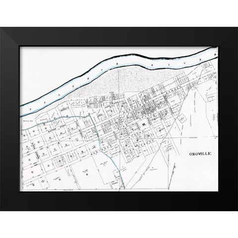 Oroville California Landowner - Edmunds 1878 Black Modern Wood Framed Art Print by Edmunds