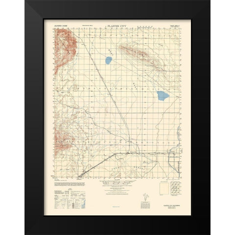 Plaster City Sheet - US Army 1944 Black Modern Wood Framed Art Print by US Army