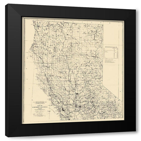 Placer Mining Areas In Northern California Black Modern Wood Framed Art Print by Bradley