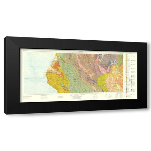 Redding Sheet California Mines- Strand 1957 Black Modern Wood Framed Art Print with Double Matting by Strand