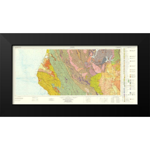 Redding Sheet California Mines- Strand 1957 Black Modern Wood Framed Art Print by Strand