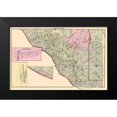 Santa Clara West Central California Landowner Black Modern Wood Framed Art Print by Thomas