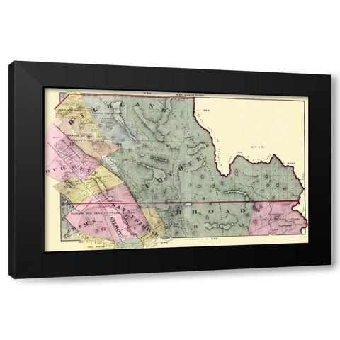 Santa Clara  South Central California - Thomas Black Modern Wood Framed Art Print by Thomas