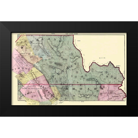 Santa Clara  South Central California - Thomas Black Modern Wood Framed Art Print by Thomas