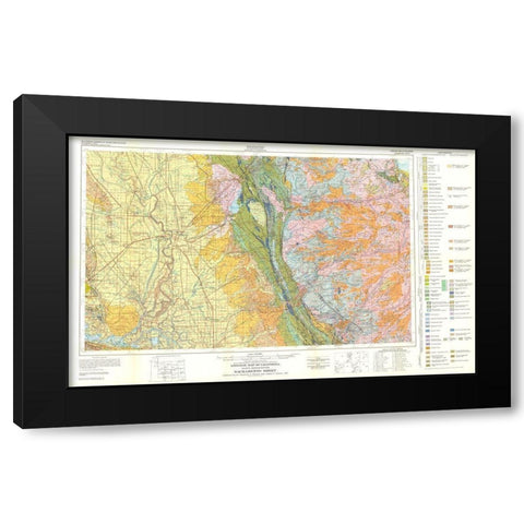 Sacramento Sheet California Mines - Strand 1961 Black Modern Wood Framed Art Print by Strand