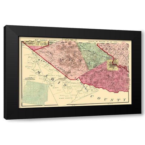 Sonoma  Southwest California Landowner Black Modern Wood Framed Art Print by Thompson