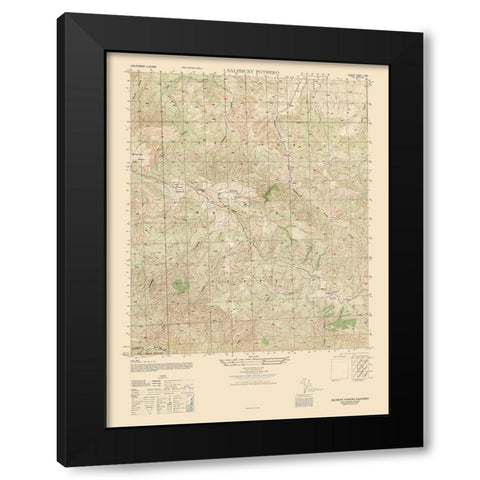 Salisbury Potrero Sheet - US Army 1944 Black Modern Wood Framed Art Print with Double Matting by US Army