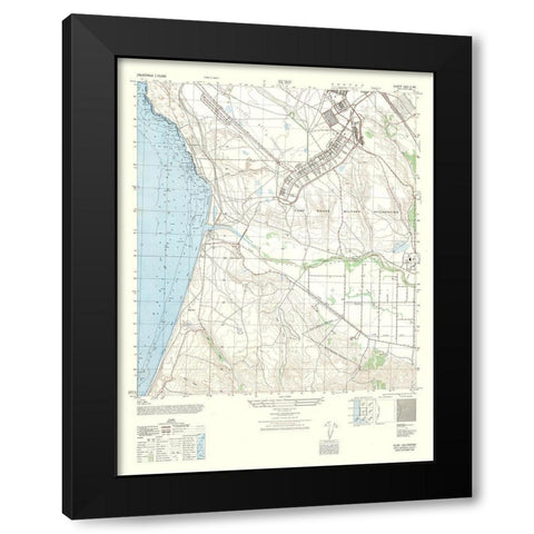 Surf Sheet - US Army 1947 Black Modern Wood Framed Art Print by US Army